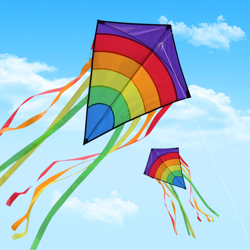 Kite Easy Fly Kids - Однолинейный воздушный змей с длинным хвостом,