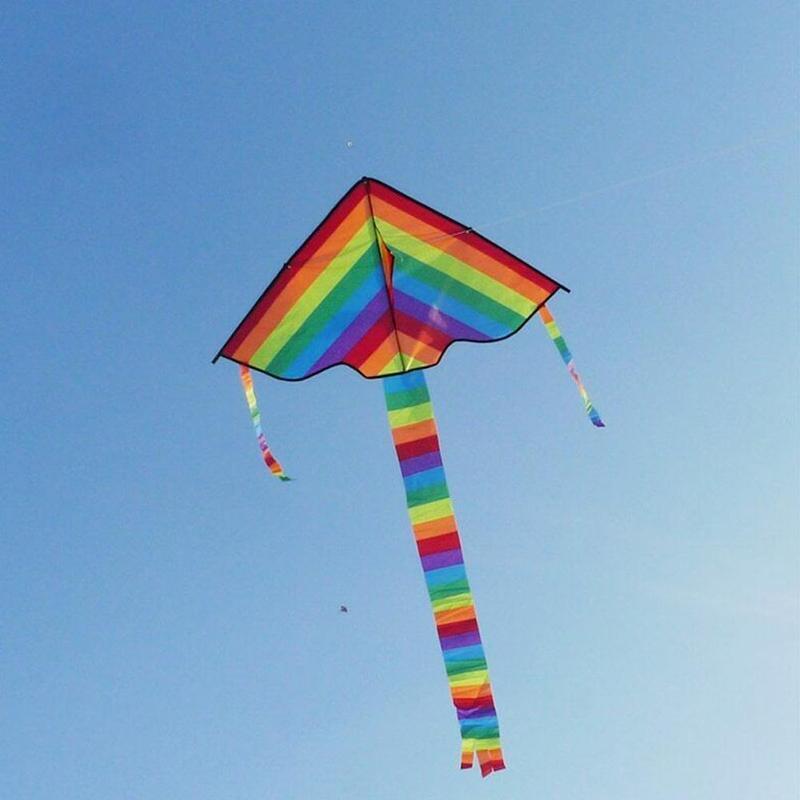 Kite Easy Fly Kids - Легко летать! Большой красочный Радужный воздушный