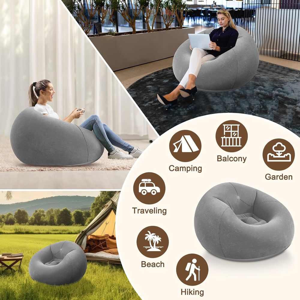 Надувные кресла-мешки, серый п – обзор и цена Kids Outdoor Loungers
