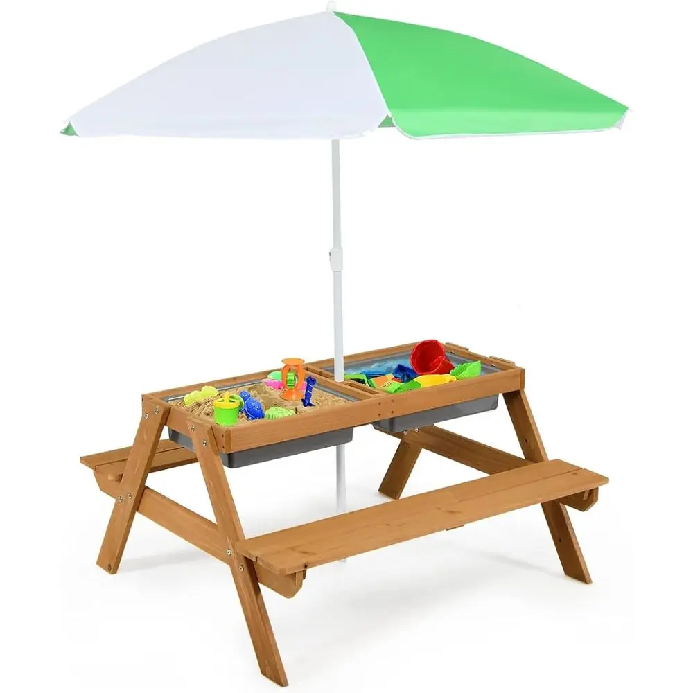Деревянный столик 4-в-1 для иг – обзор и цена Kids Outdoor Furniture Set