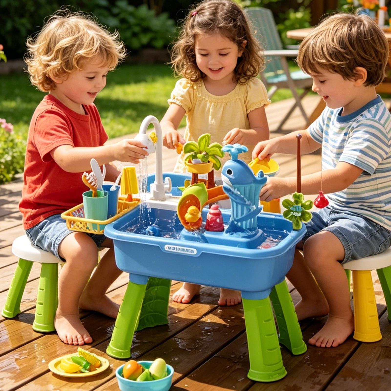 Уличный игровой столик для вод – обзор и цена Kids Outdoor Sensory Table
