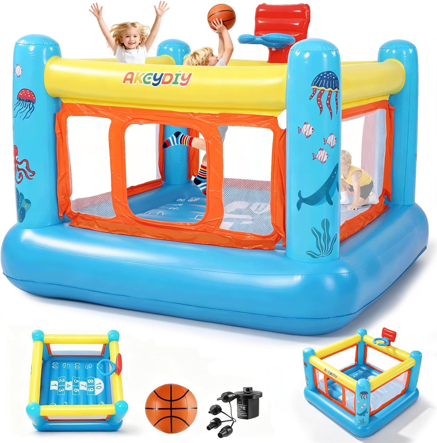 Надувной батут из ПВХ для дете – обзор и цена Kids Outdoor Basketball