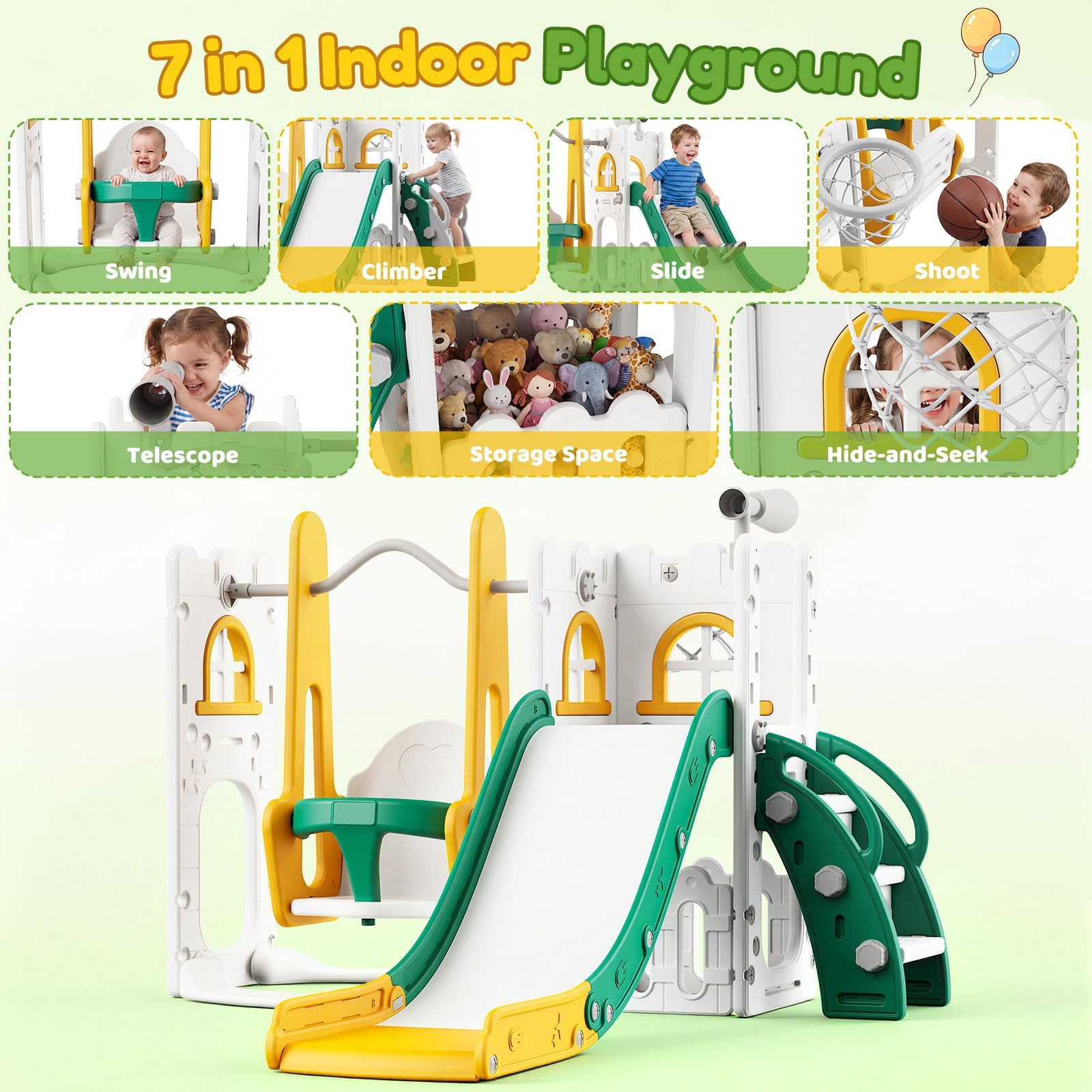 Игровой комплекс 7 в 1 для мал – обзор и цена Kids Outdoor Basketball Hoop