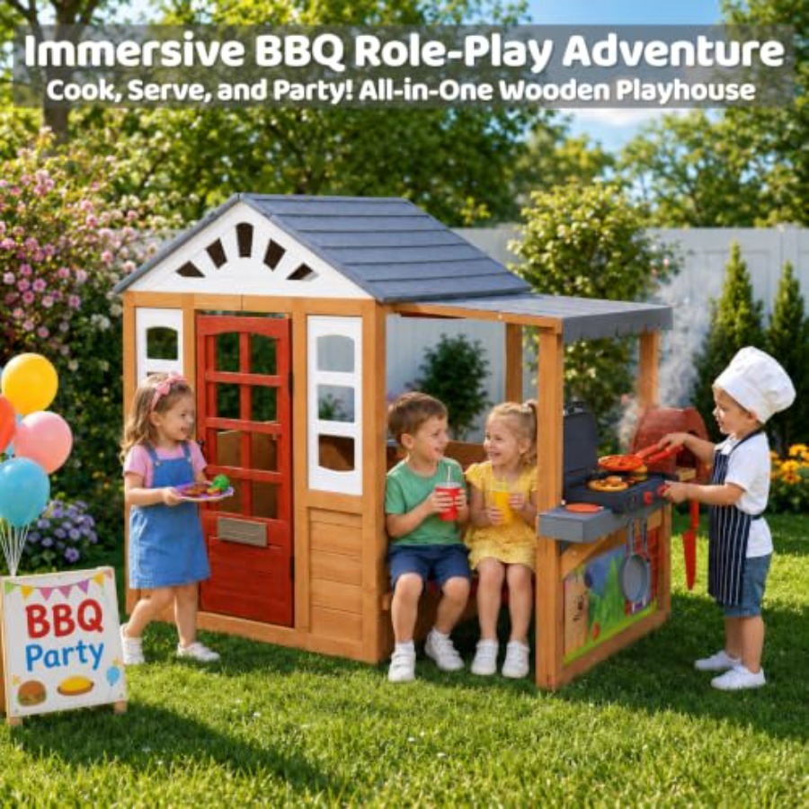Детский уличный игровой домик  – обзор и цена Kids Outdoor Grill Set