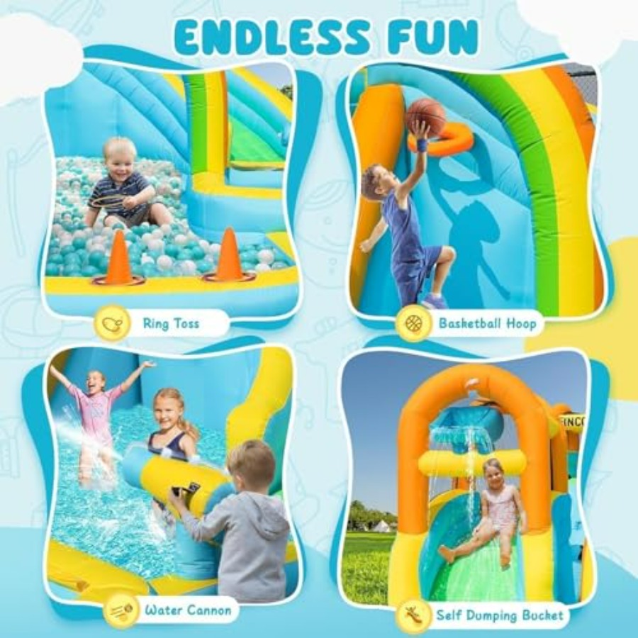 Надувная водная горка для дете – обзор и цена Kids Outdoor Basketball Hoop