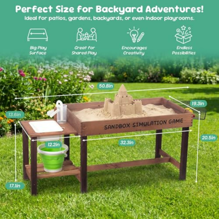 Детский деревянный стол для иг – обзор и цена Kids Outdoor Sensory Table