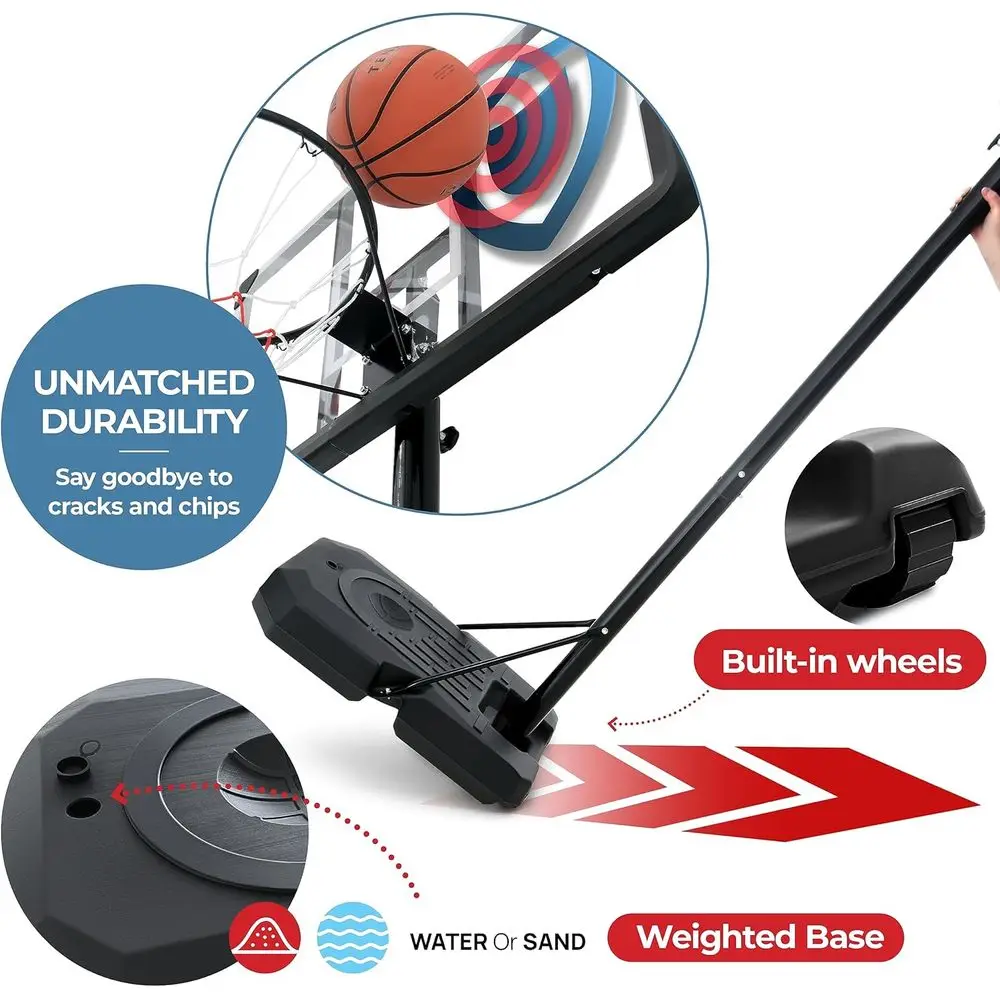 Регулируемая баскетбольная сис – обзор и цена Kids Outdoor Basketball Hoop